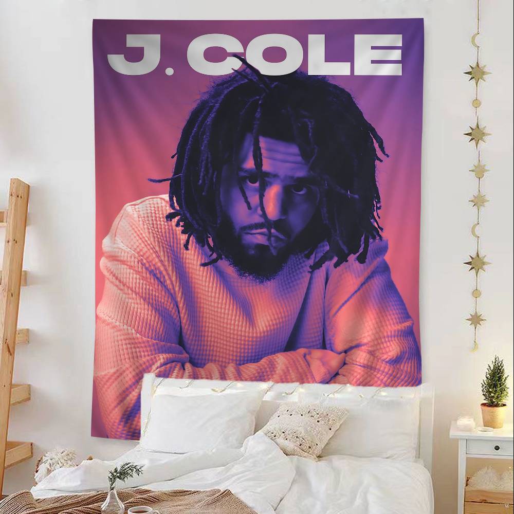 

Singer JCole Music Album Printed Large Wall Tapestry Art Science Fiction Room Home Decor Decor Blanket 74x94cm(29x37in)