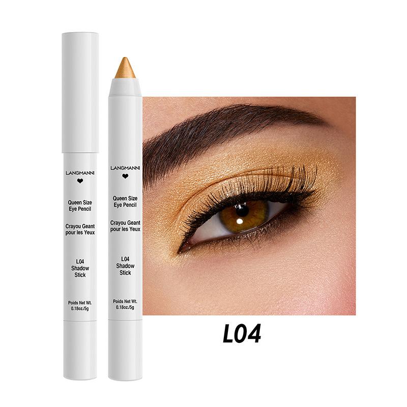 LANGMANNI Eye Makeup Color Eye Shadow Pens Lasting Without Fainting and Rolling Pen Knife Can Be Cut with Eye Shadow Pens