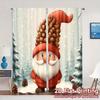 2pcs,Curtains Cute Gnome Winter Christmas Holiday (3) Modern Minimalist Curtains Versatile Polyester Fabric Curtains Thermal