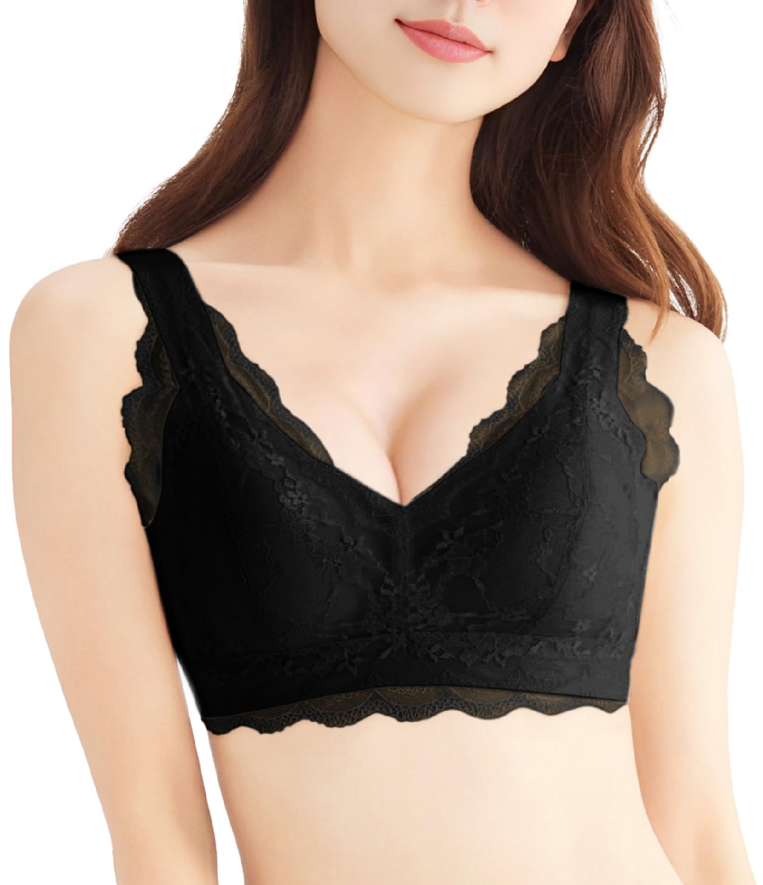 

Featured in Night High Day and Night Melting Rich Night Bra [Charmake Body] anan, Bra, Non-Wired, Seamless, Sides, 24-Hour Bra, Use, (M, Black) чорний