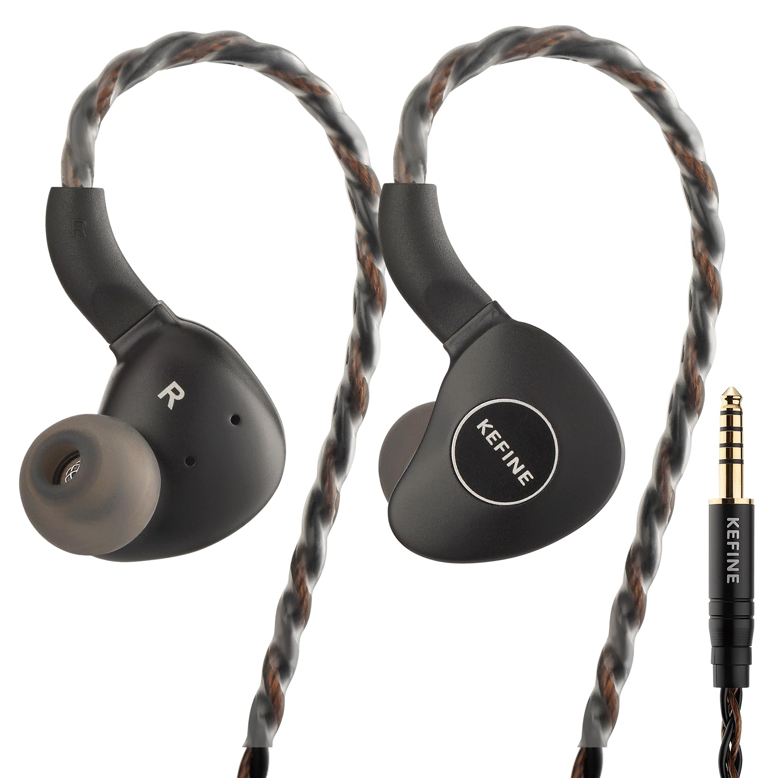 

KEFINE Klanar Planar Magnetic Driver Wired IEM Earphones with CNC Aluminum Alloy Ergonomic Detachable Hybrid Dedicated Hard Eartips Balanced чорний