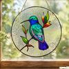 Sunlight Reflective Window Decoration Colorful Hummingbird Wall Hanging Decoration, Stained Acrylic Suncatcher for Easy Install Pendant Decor,