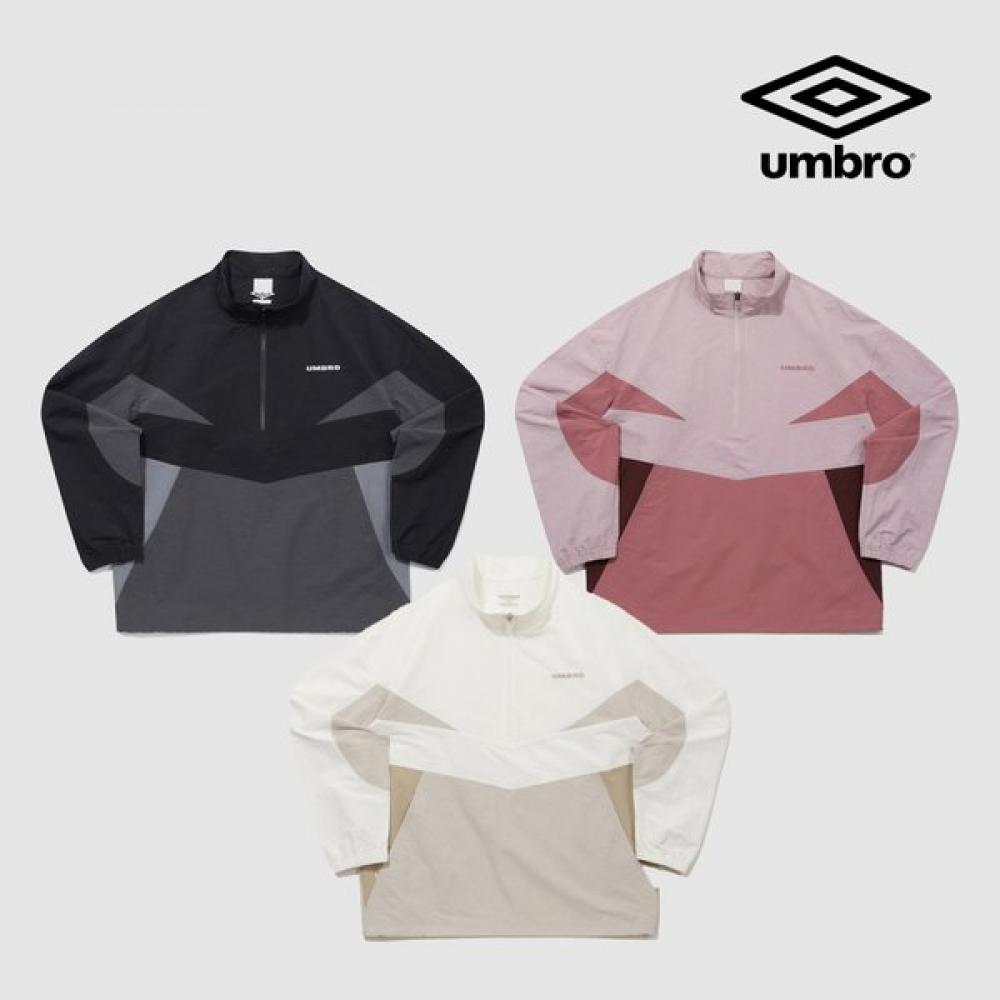 Umbro Late Checkout Linen Stand Neck Anorak Uq221cwt49 blacks/90