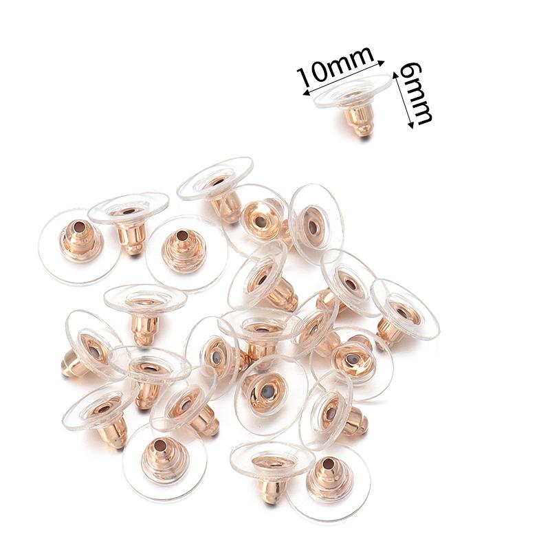 100-200pcs/Lot Rubber Ear Backs Stopper Earnuts Stud Earring Back Supplies For DIY Jewelry Findings Making Accessories Wholesale