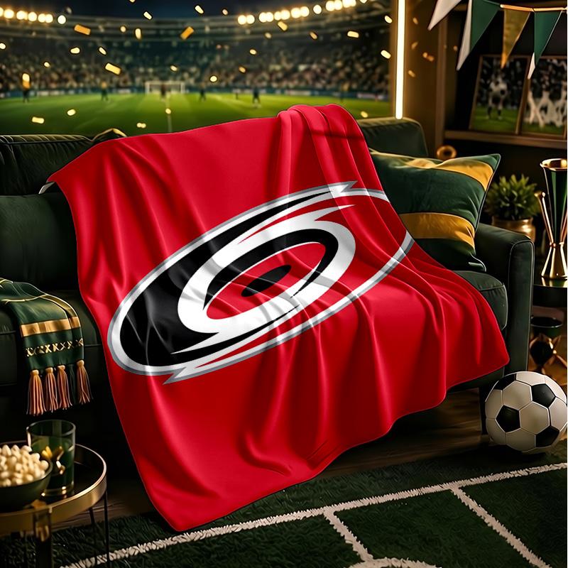 Hurricanes Team Spirit Throws Blanket Flannel Blankets Plush for Couch Bed Gifts for Men Women Travel picnic blanket Christmas fan gifts