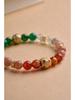 Five Elements Crystal Bracelet: Gold, Water, Earth, Wood, Fire - Wealth-Attracting Natural Crystal Agate Bracelet