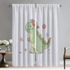 Little Dinosaur Blackout Curtain for Room 2 Panel Anti-mosquito Curtains for Camera Partition Halloween Decoration Shades Living
