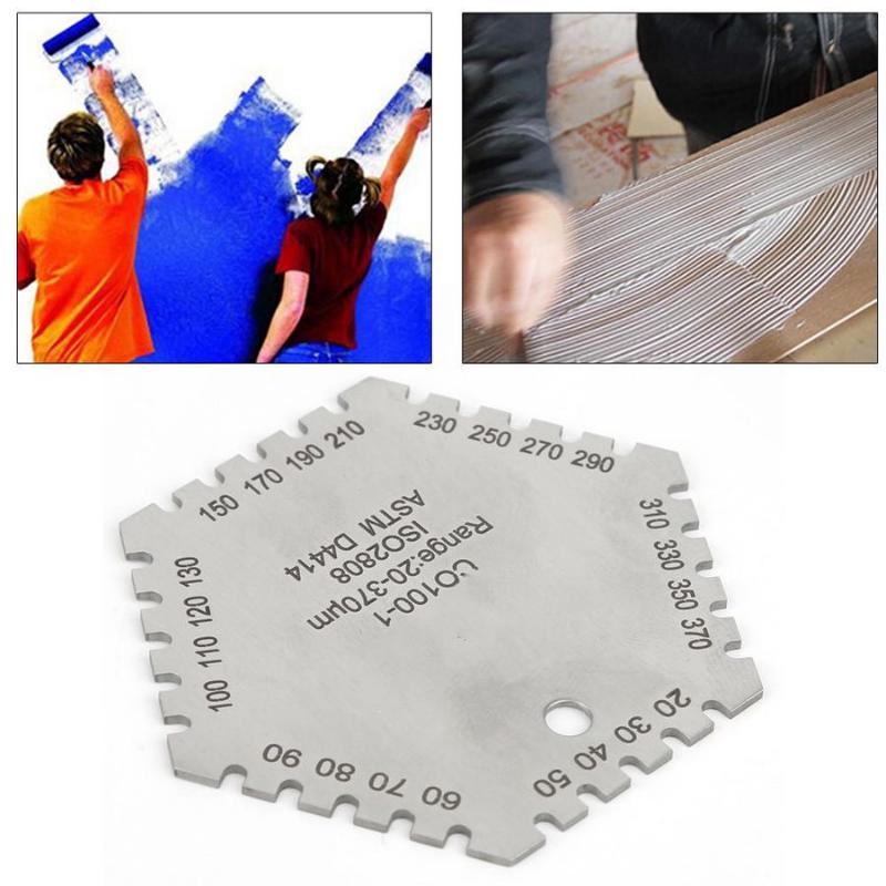 CO100-1 20-370um Miernik grubości mokrej warstwy Wysoka dokładność Stal nierdzewna Sześciokątny miernik grubości mokrej warstwy