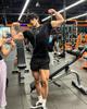 European Men's Cross-Border High Elastic Fitness Bodysuit - Short Sleeve Sports T-Shirt