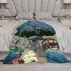 Anime Blanket T-Totoros Bed Blankets Home and Decoration Throw Sofa Knee Custom Fluffy Soft Luxury Throws Children's Cute Garden
