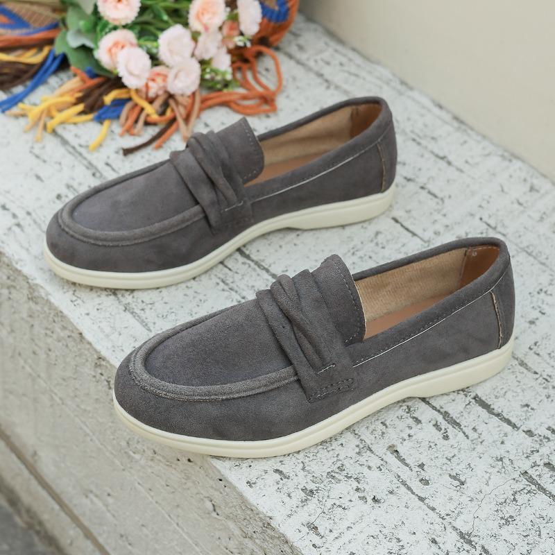 Women’s Round-Toe Slip-On Loafers Flat Casual Shoes