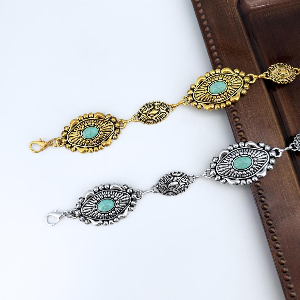 Retro European & American Metal Waist Chain – Elegant Ethnic Style Women's Luxury Belt Accessory