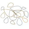 20pcs Waterdrop Closed Frame Charms Drop Rings Pendant Stainless Steel Gold Plated For DIY Jewelry Makings Accessories