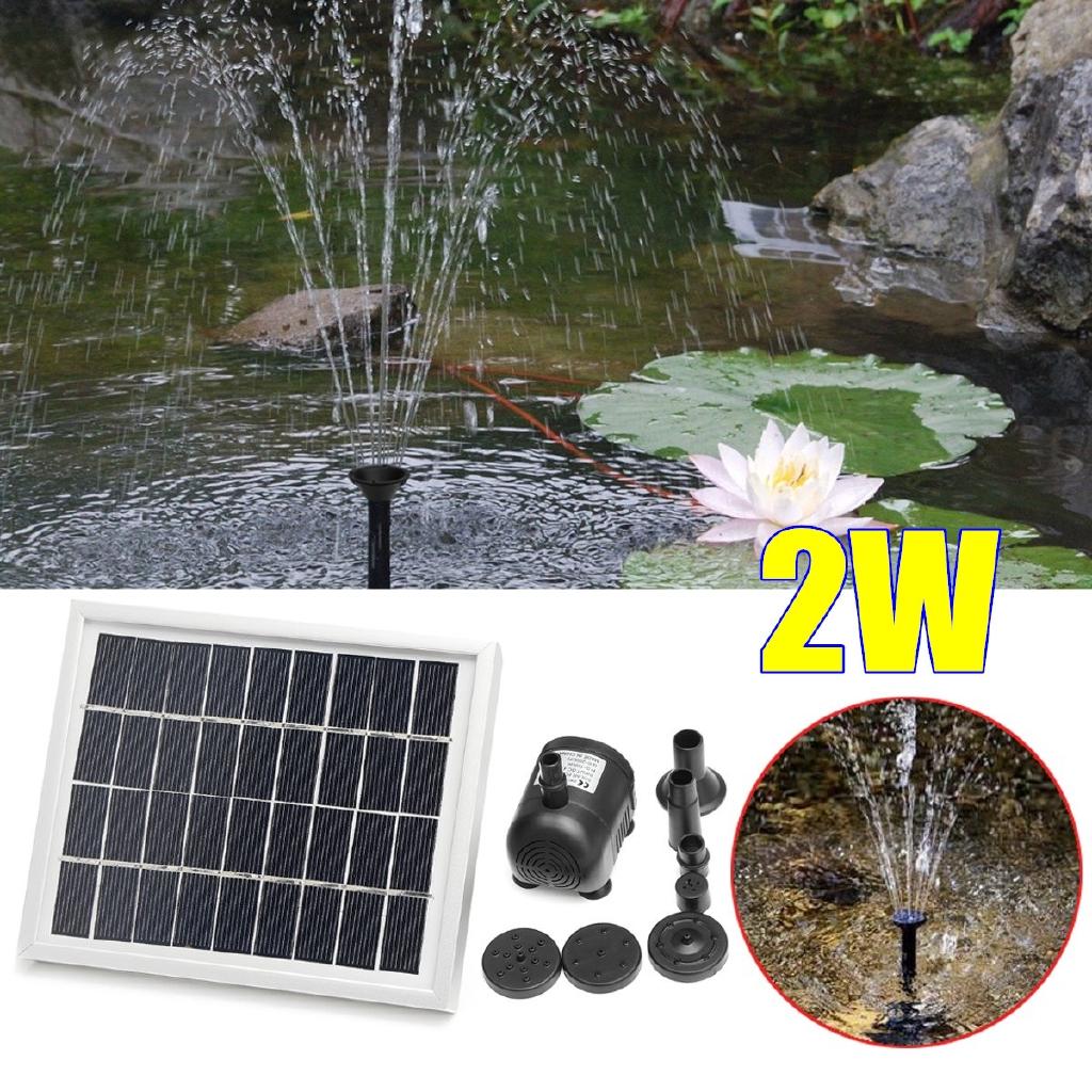 Pannello Solare Pompa Acqua Alimentazione Piscina Sommergibile Fontana Giardino Piante Irrigazione Alimentazione Fontana Stagno Giardino Decorazione Esterna 2W