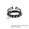 Vnox Men's Adjustable Bracelets, Vintage Gray Alloy Dragon Spine Woven Black Brown Rope Bracelet Rock Punk Metal Jewelry Gifts
