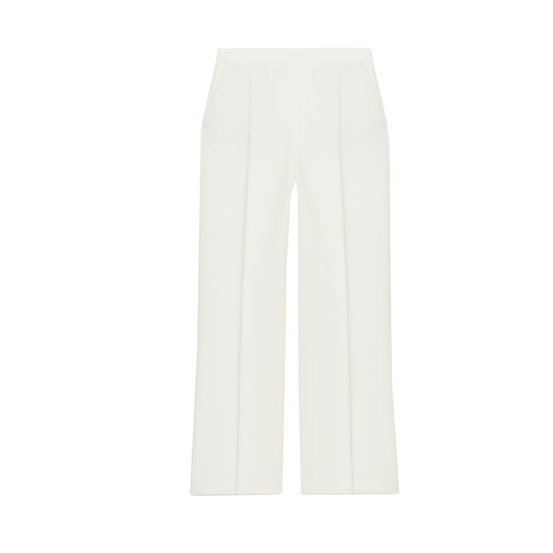 Waist-Tight Short Skirt Hem round Neck Sleeveless Vest 8456735 High Waist Straight-leg Casual Pants 8457735
