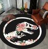 Jurassic Park Cartoon Dinosaur Round Carpet Soft Area Rug Living Room Bedroom Foot Pad Decoration Child Play Mat