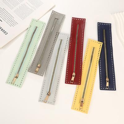 1PC PU 27cm Craft Supplies High Quality Double Sided for DIY Bags Leather Zipper Solid Zipper Sewing Accessories