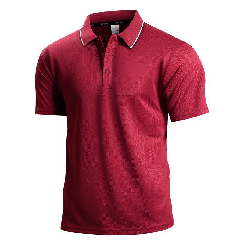Men's Quick-Dry Breathable Polo Shirt - Summer Casual Short Sleeve Solid Color