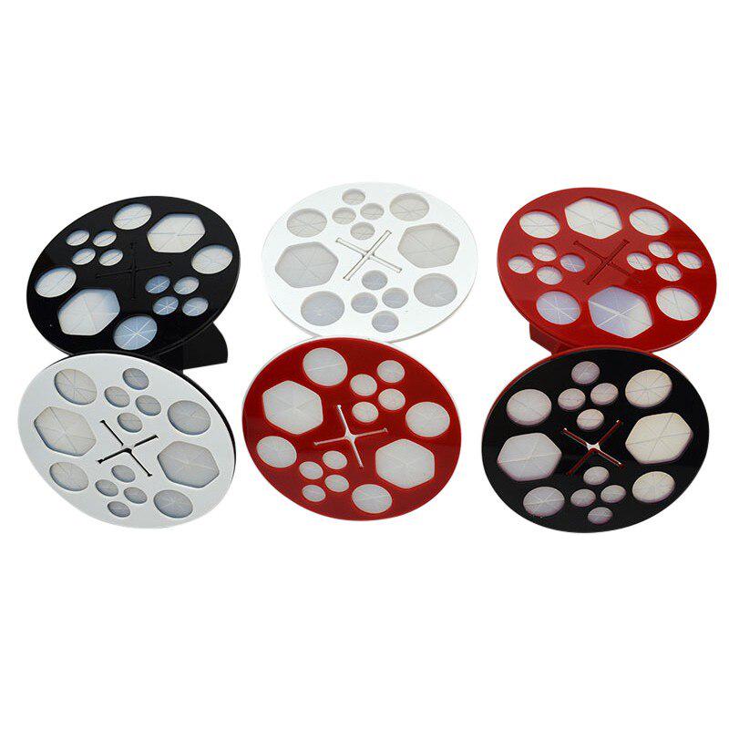 14 Hole Makeup Brush Drying Rack Makeup Brush Holder Drying Stand Organizer Round Shape Acrylic Storage Tray