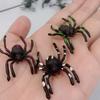 Bulk 12 Pieces Halloween Spiders Toy Assortment for Funny Goodie Bags Halloween Dark Craft PVC Spiders