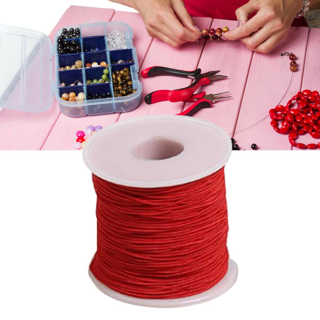 0.8mm Red Elastic String 328ft Length Cuttable High Strength Braclet String Necklace String for Jewelry Making