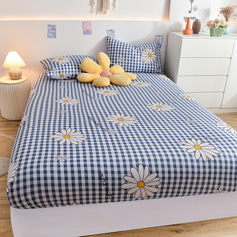 Brushed Bed Fitted Sheet Thicken Fabric Microfiber Bed Sheets Single Bed Linen for Double Bed Queen/King Size Mattress Cover180