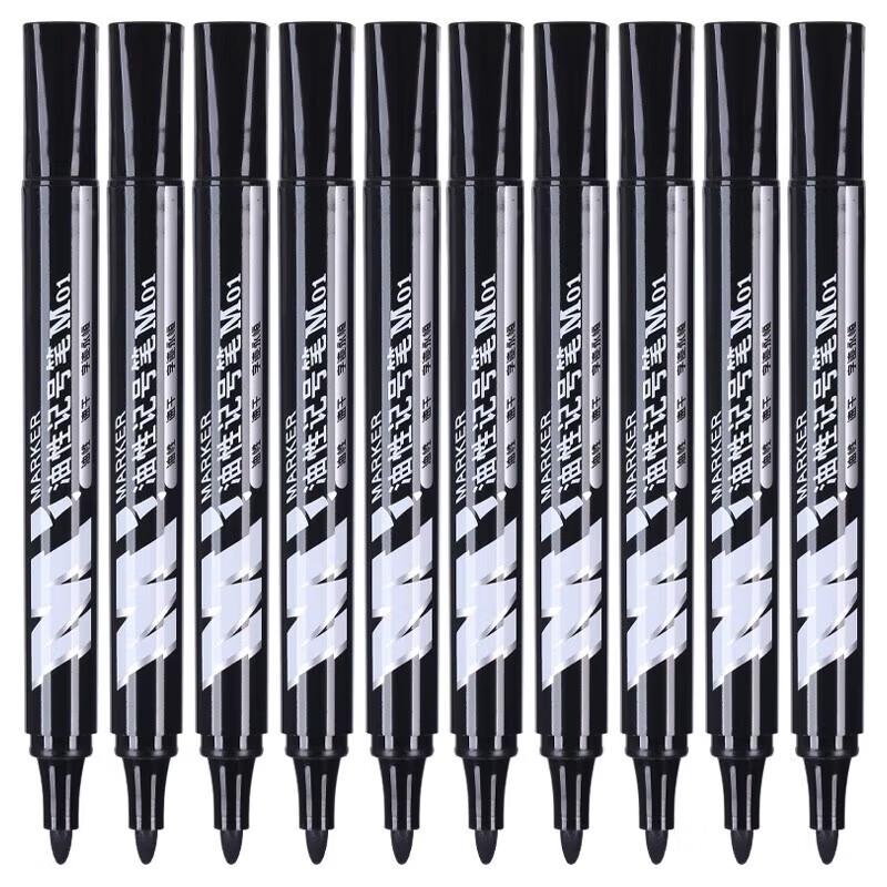 M&G APMY2204 Black Marker Pen, 10-Count