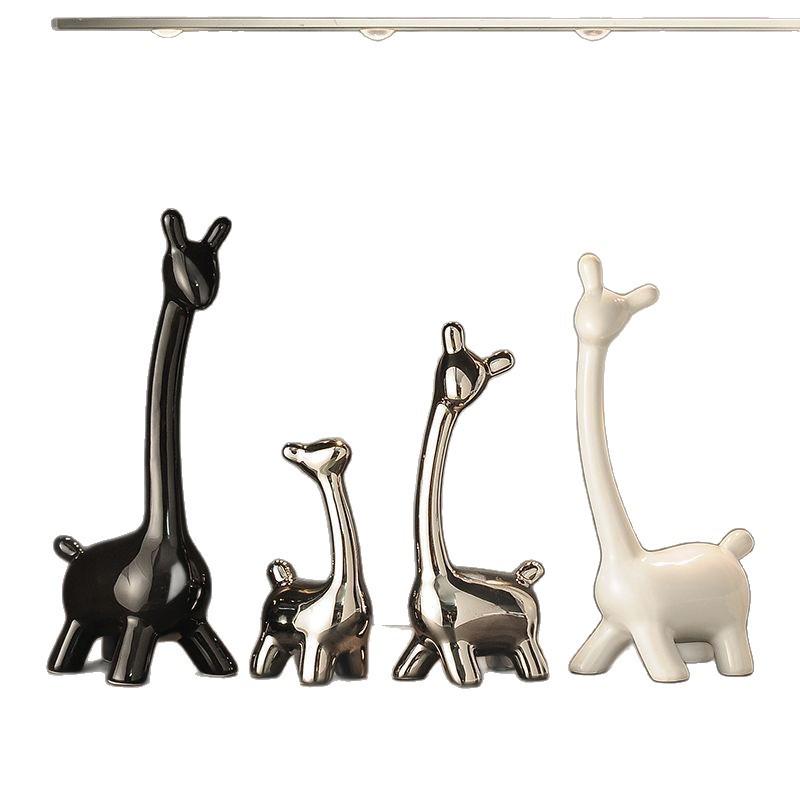 Nordic Luxury Deer Figurines Set: Elegant Decor for Living Room and Wine Cabinet