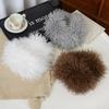 Solid Color Plush Scarf Versatile Neck Protection Scarf Cozy Imitation Wool Scarf  For Women