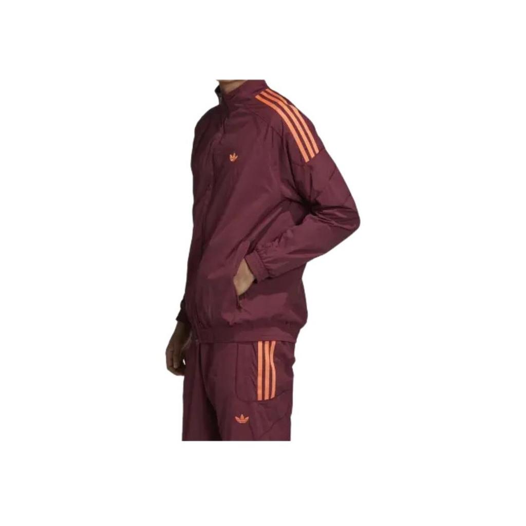 Adidas Originals Flamestrike Woven Track Top With Stripes Men Jackets Burgundy DU8132