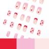 Tragbarer Nagelsticker rot pink Französisch Liebe tragbares Nagelstück Fertiges Nagelpflaster Fertiges Nagelstück Tragbares Nagelstück