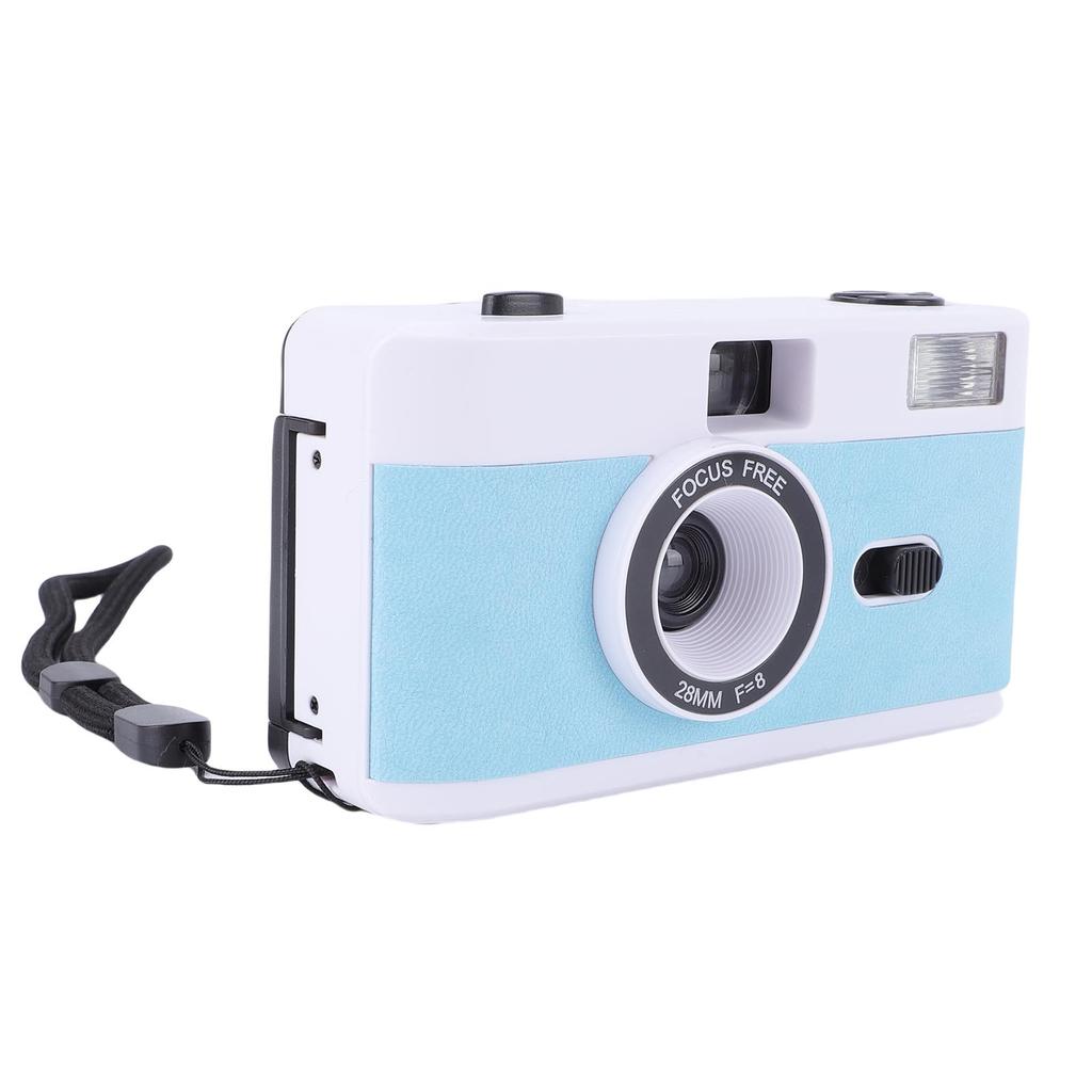 35mm Film Camera 28mm F/8 Reusable Retro Film Camera with Flash 27 Color Films for Students Adults Birthday Gifts