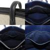 Used Walker Large Canvas Satchel (10833) and Navy Calfskin 2-Way Shoulder Bag (7924) with Double T Logo In Natural,