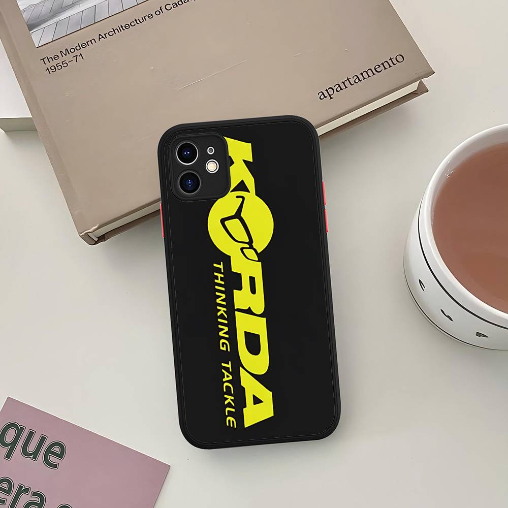 K-Korda Fishing Logo Silikonhülle Für IPhone 16 15 14 13 12 11 Pro Max Plus X XS MAX Stoßfeste Matte Abdeckung