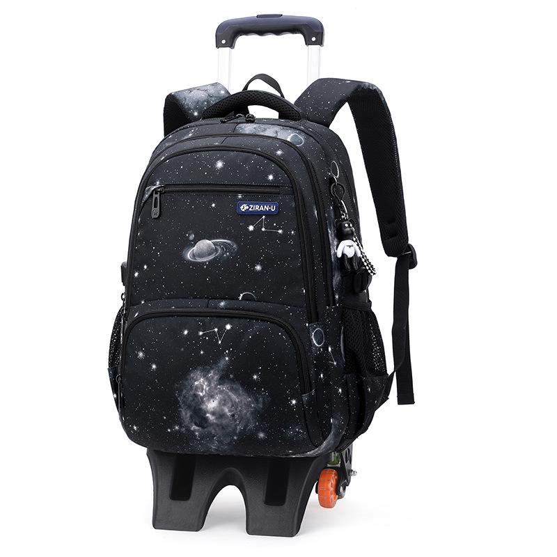 Lightweight Trolley Backpack for 3-6 Grade Students – Stair-Climbing Design for Boys and Girls