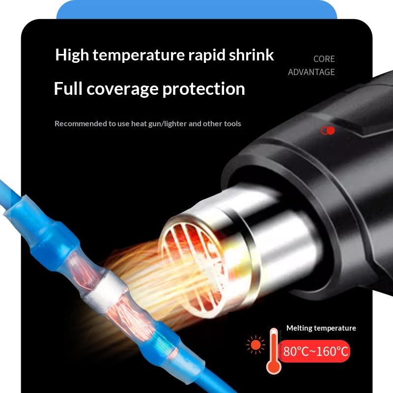 50/70/100 st Elektrisk Koppartejp Lödstrumpa Vattentät Lödningstätning Tennring Värmekrympande Stumtrådskontakt Terminal