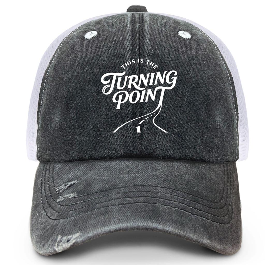 Net Hat Cycling Casual Breathable Sun Hat Letter Washed Denim Baseball Cap