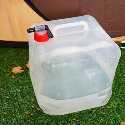 Faltbarer Wasserkanister mit Zapfhahn, 15 l / 507,2 oz, Camping-Wasserspeicher, Notfall-Wasserkanister, Camping