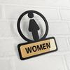 Toilet Sign Acrylic Bathroom Signage Restroom Reminder Sign Hanging Hollow Plaque for Business Company Office Public Door Wall