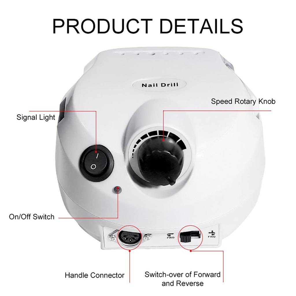 Nail Art 35000 RPM Mini Grinder - Professional Nail Removal & Grinding Tool