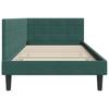 Corner Bed Frame with Headboard Dark Green 90 Cm X 190 Cm Velvet