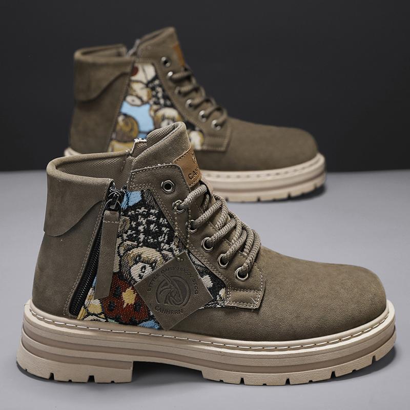 Fashion CYYTL Mens Boots Ankle Cowboy Combat Winter Tactical Motorcycle Chelsea Casual Leather Shoes Work Outdoor Hiking Designer Luxury