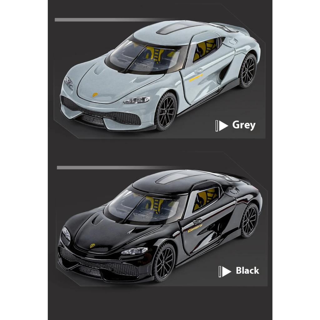 1/32 Ölçek Koenigsegg Gemini Gt Alaşım Süper Araba Model Model Simülasyon Araç Modeli Ses ve Işık Koleksiyonu Çocuk Oyuncak Hediyeleri