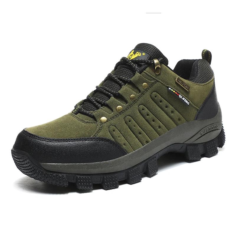 

Men Casual Leather Shoes Classic Waterproof High Quality Shoes Women Climbing Shoes Outdoor Sneakers Trekking Leather Footwear 39