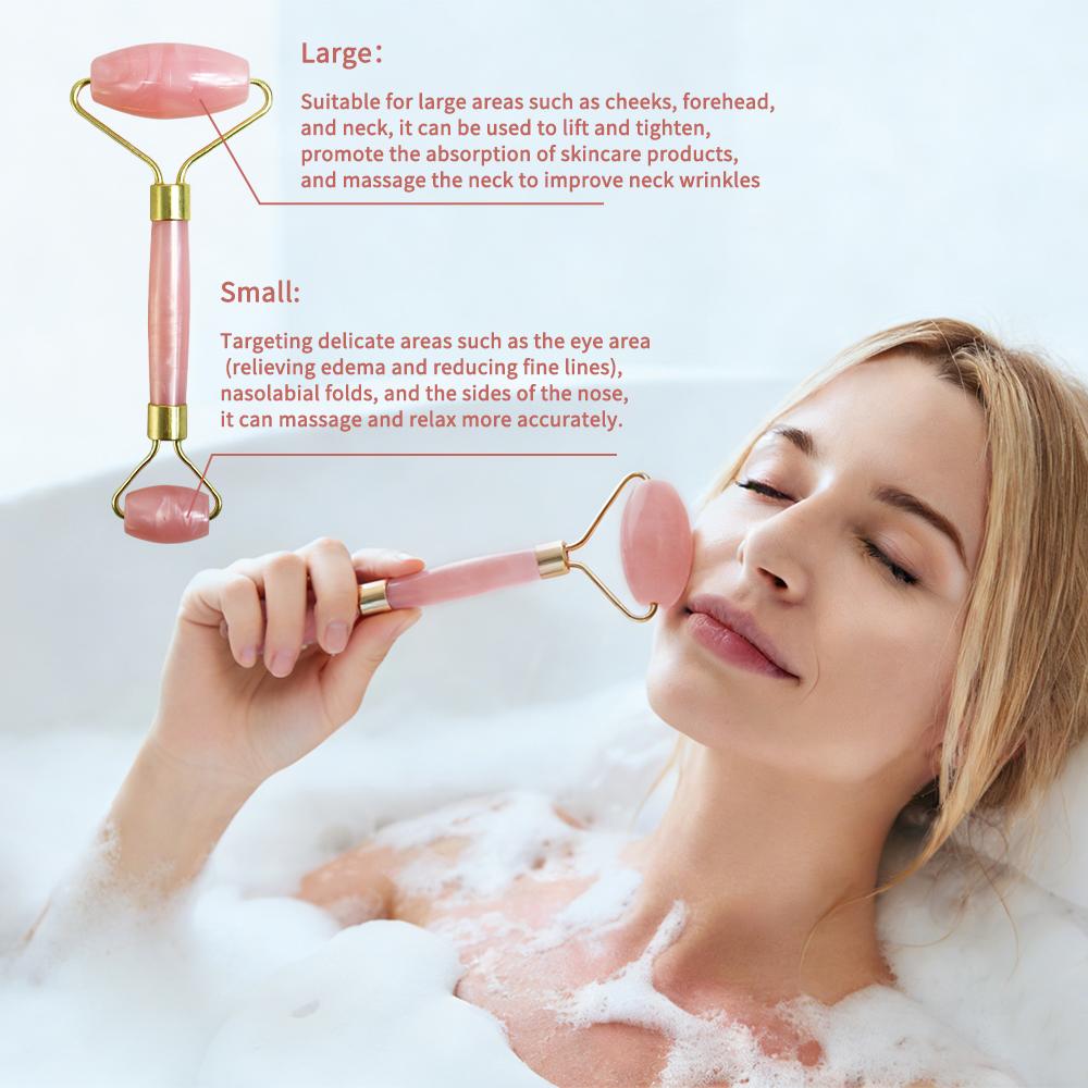 Natural Resin Facial Massage Tool Crystal Scraping Roller Set Reduces Wrinkles Facial Lifting Skincare Relieves Facial Swelling