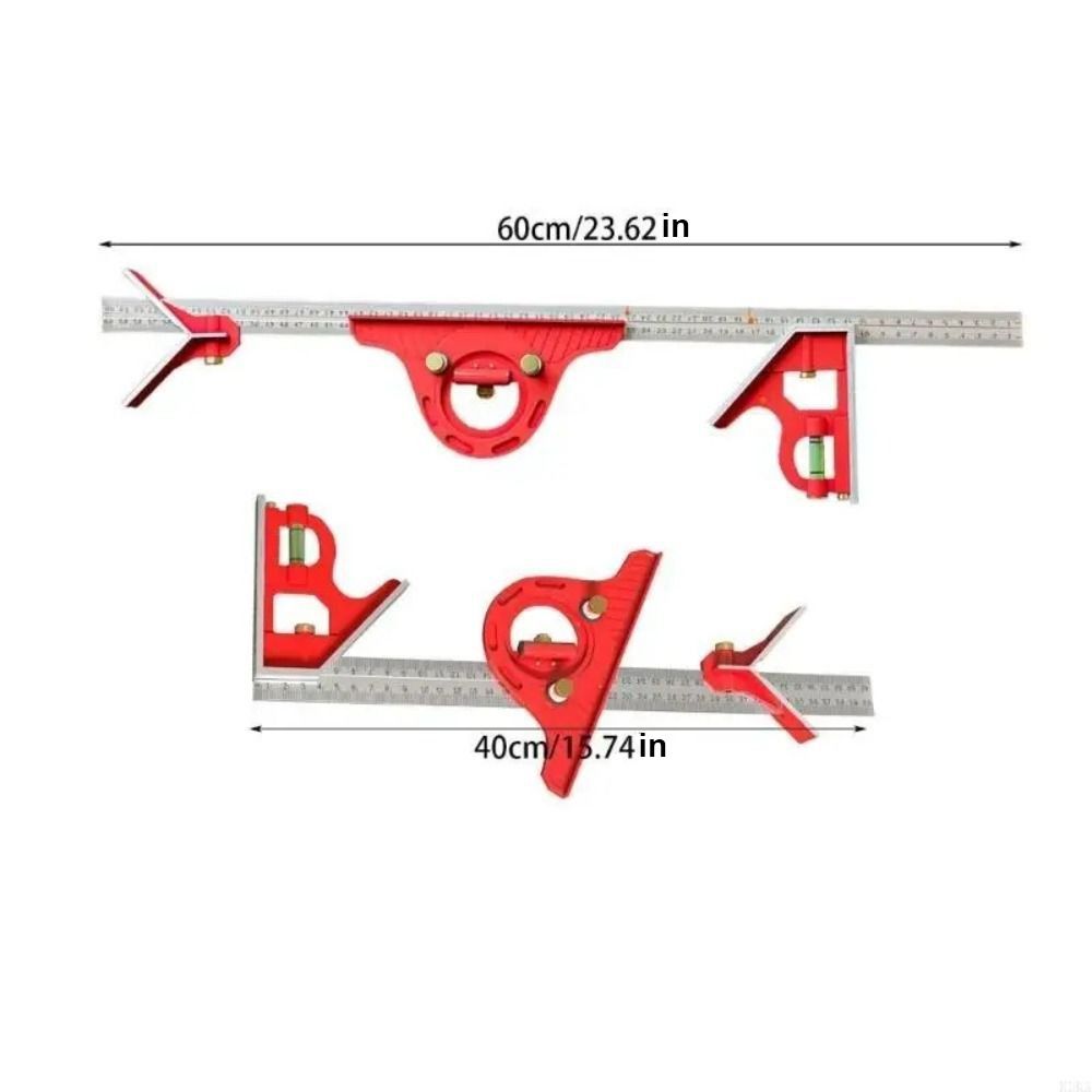 Adjustable Multi Combination Ruler 45° and 90° Angle Angle Protractor Tools Set  Carving