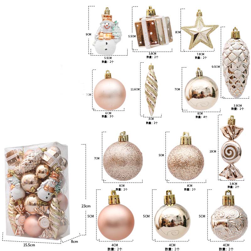 29/20Pcs Christmas Tree Balls Hanging Pendant Candy Cane Pine Cone Ornament Set Christmas Home Decoration 2024 Navidad New Year