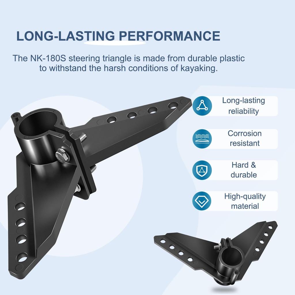 Marine Steering Triangle Mounting Bracket Parts Kit Fit for Newport NK-180S Brushless Kayak Trolling Motors, Black