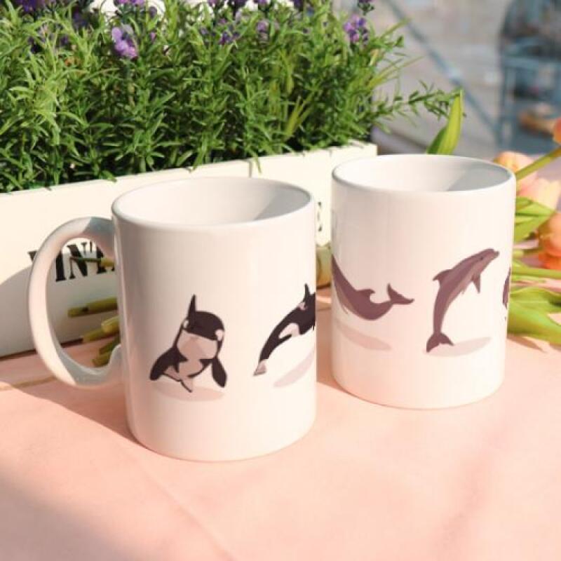 tj242-Design Mug 2p-Orca and Dolphin